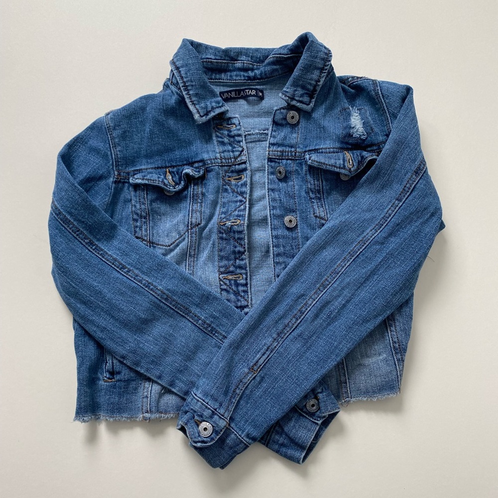 vanilla star, denim jean jacket, size (M)